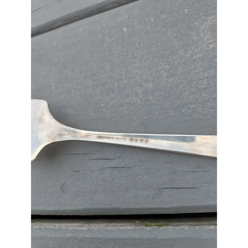 Nobility Plate Reverie Silver Plate Cold Meat Serving Fork Vintage 1937 Floral